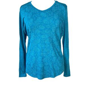 Segments Woolmark 100% Merino Wool Base Layer Teal Long Sleeve Top Gorpcore-M